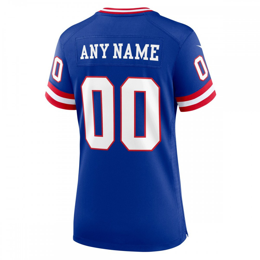 New York Giants Nike Women's Classic Custom Game Jersey - Royal-GridironStore